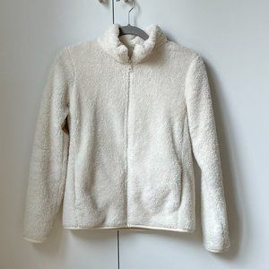 Uniqlo Fluffy Yarn Fleece Jacket in Cream
